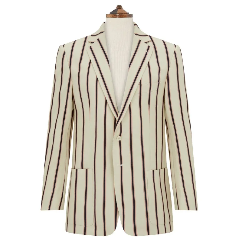 New season, new deals – shop men's clothing now! Edgar Cream and Navy Stripe Jacket New season, new deals – shop men's clothing now! Edgar Cream and Navy Stripe Jacket