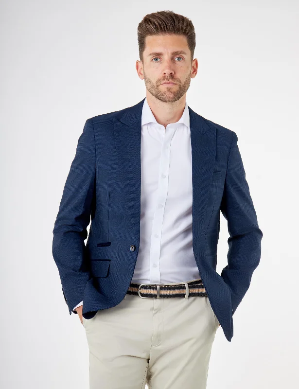 Flash sale: Men’s clothing essentials at irresistible prices! EKON – Navy Blue Prince of Wales Check Tailored Suit Jacket Flash sale: Men’s clothing essentials at irresistible prices! EKON – Navy Blue Prince of Wales Check Tailored Suit Jacket