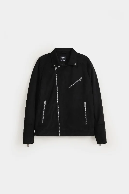 Final clearance: Men’s clothing items up to 70% off!  Basic Suede Biker Jacket