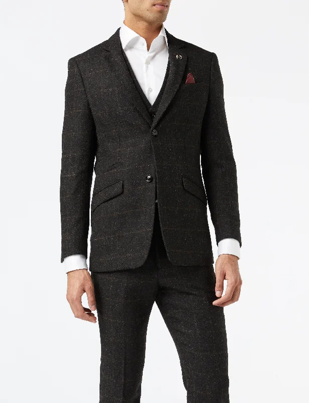 Shop new arrivals in clothing and save – HERRINGBONE TWEED GREY BLACK CHECK JACKET & WAISTCOAT Shop new arrivals in clothing and save – HERRINGBONE TWEED GREY BLACK CHECK JACKET & WAISTCOAT