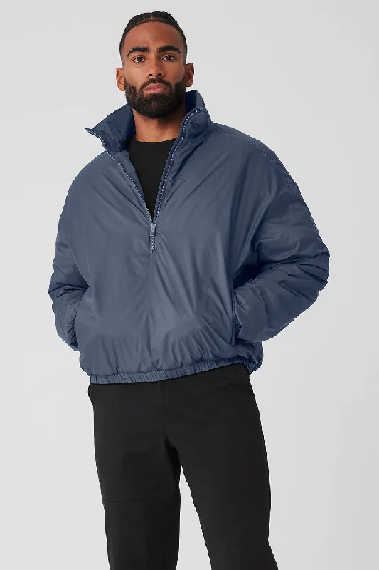 Upgrade your look with stylish, affordable men’s clothing. Latitude Light Weight 1/2 Zip Pullover Jacket - Bluestone Upgrade your look with stylish, affordable men’s clothing. Latitude Light Weight 1/2 Zip Pullover Jacket - Bluestone