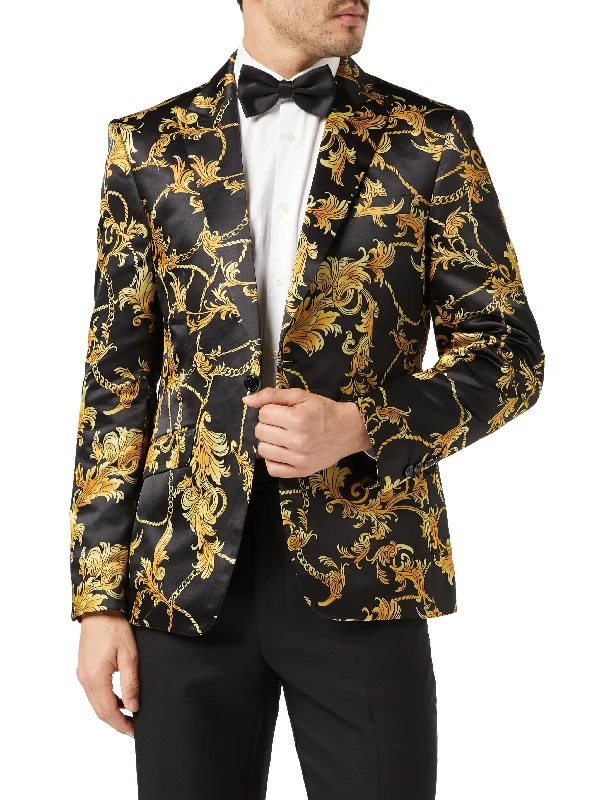 Men’s wardrobe essentials now at unbeatable prices. Gold Floral Brocade Print Blazer Men’s wardrobe essentials now at unbeatable prices. Gold Floral Brocade Print Blazer
