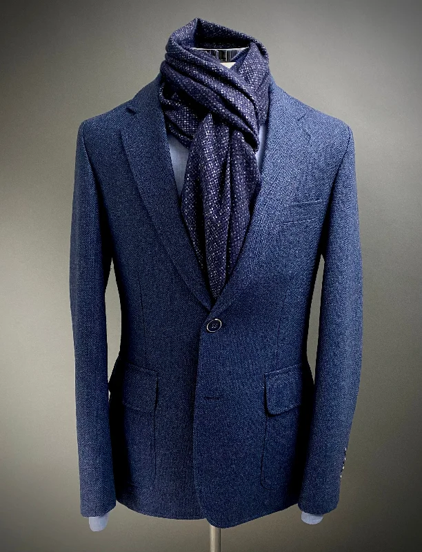 Fresh clothing styles are here – Shop now for exclusive discounts!  Navy Herringbone Unconstructed Tweed Blazer.