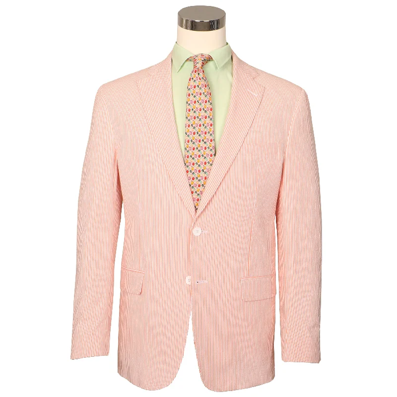 Limited-time offer! Satsuma Orange Seersucker Sport Coat | Seersucker Suit Separates Limited-time offer! Satsuma Orange Seersucker Sport Coat | Seersucker Suit Separates