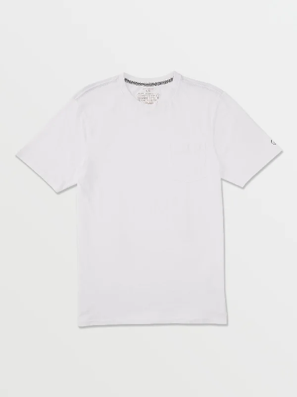 Solid Ss Pocket Tee - White