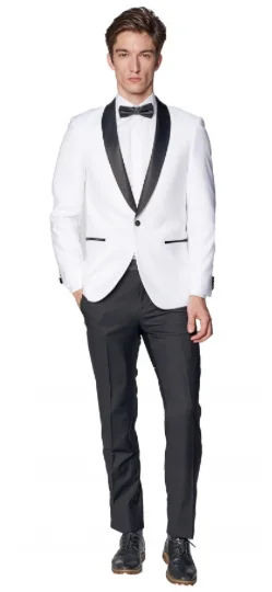 Shop exclusive offers on men’sapparel   Slim Fit White Tuxedo Jacket GB-SJ-White