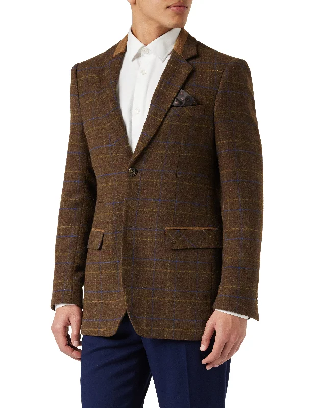 CHESTER - Brown Tweed Check Blazer