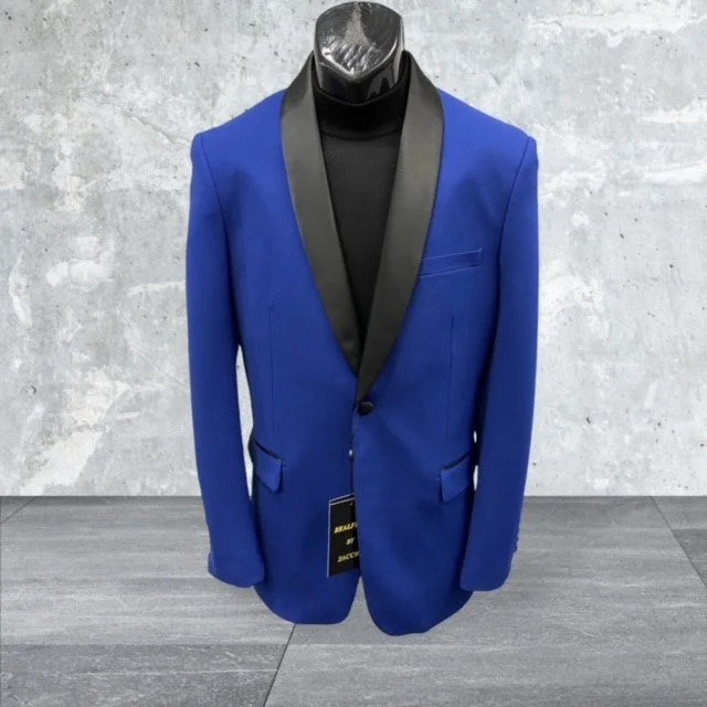 Zacchi Allen 71711 4-Way Stretch Tux Blazer - Royal Blue