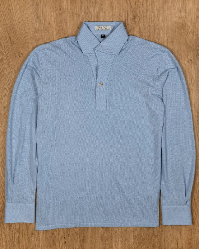 Look your best with exclusive savings on men’s fashion.  Baby Blue Stretch-Cotton Pique Polo Shirt MFC0005