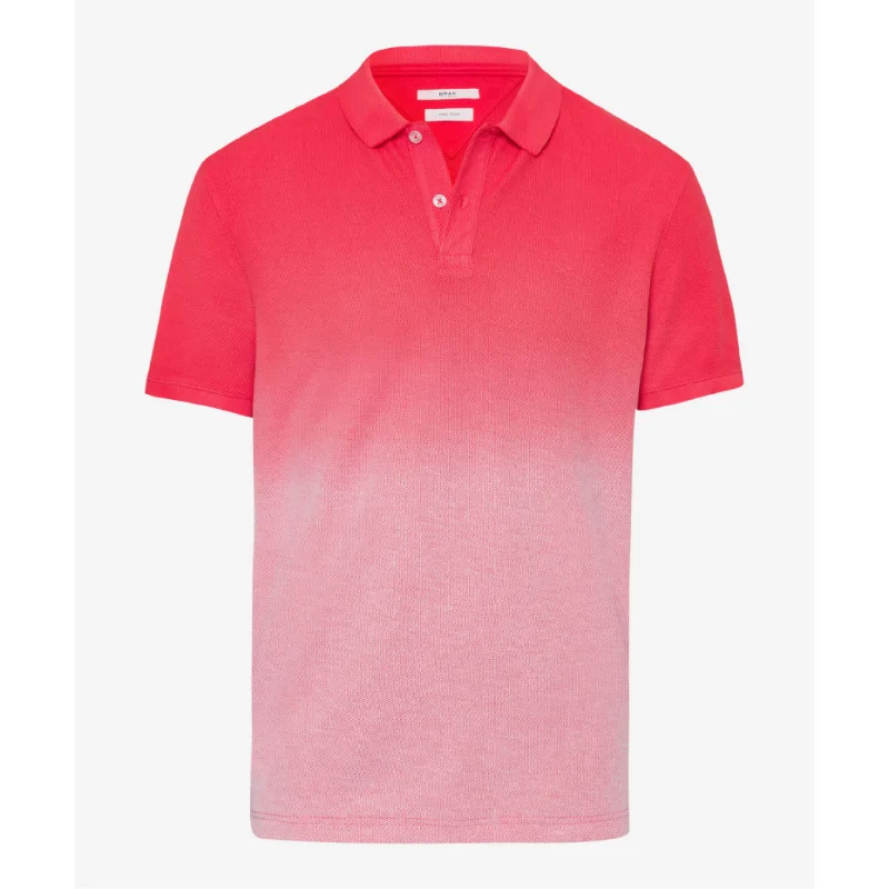Shop clothing essentials at a fraction of the price –  Brax Paulo Dip Dye Polo Shirt 22-5098 - Watermelon