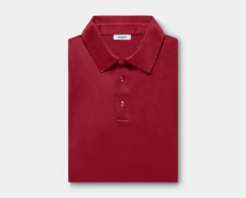 Enjoy exclusive discounts.  Cardinale Red Egyptian Cotton Polo Shirt