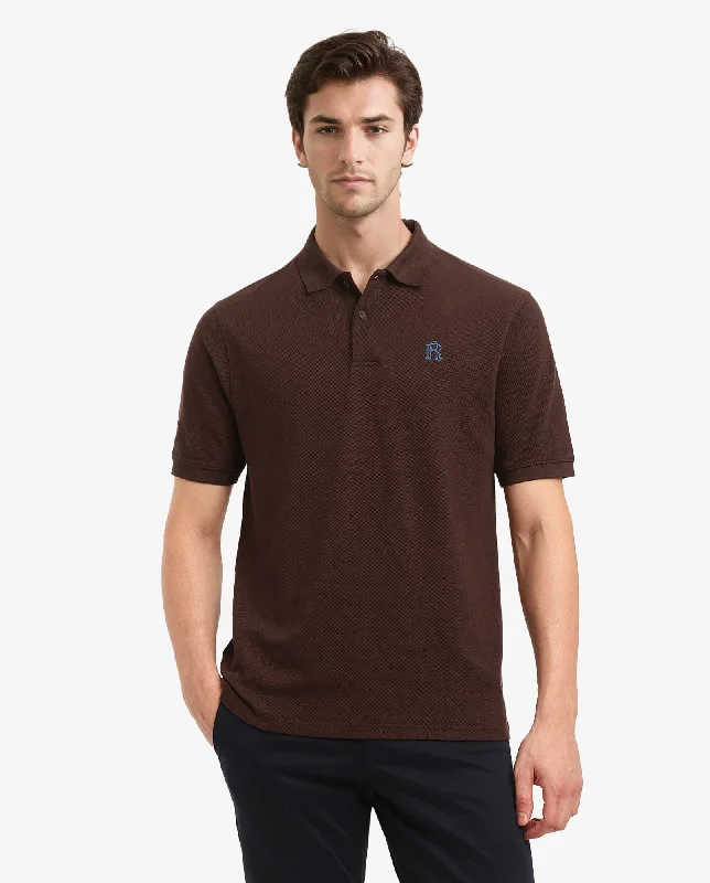 Shop the best fashion at unbeatable prices – Limited time only. Rare Rabbit Men Dive Dark Brown Cotton Fabric Short Sleeve Button Closure Regular Fit Embroidered Logo Plain Polo T-Shirt Shop the best fashion at unbeatable prices – Limited time only. Rare Rabbit Men Dive Dark Brown Cotton Fabric Short Sleeve Button Closure Regular Fit Embroidered Logo Plain Polo T-Shirt