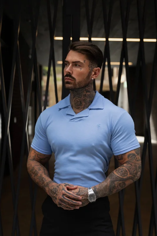 Big discounts – don’t miss out! Father Sons Classic Baby Blue Polo Shirt With Revere Collar - FSH1064 Big discounts – don’t miss out! Father Sons Classic Baby Blue Polo Shirt With Revere Collar - FSH1064