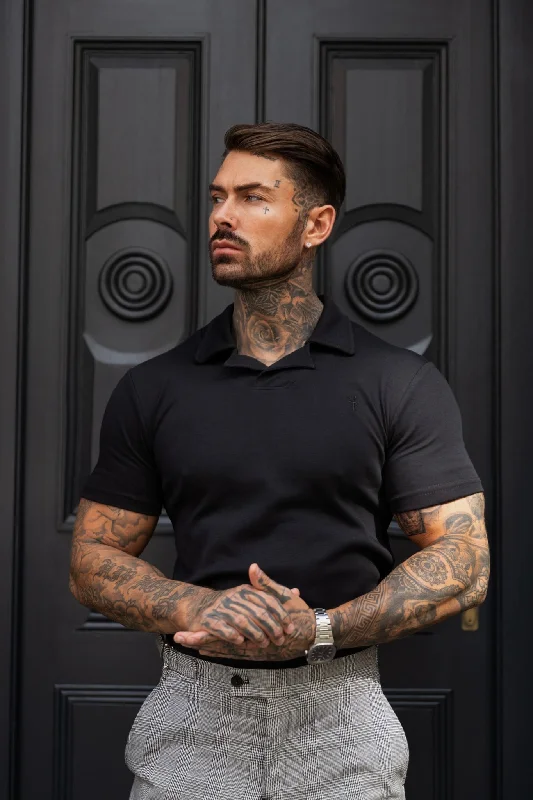 Get ready for the season with exclusive savings on trendy clothes. Father Sons Classic Black Polo Shirt With Revere Collar - FSH1060 Get ready for the season with exclusive savings on trendy clothes. Father Sons Classic Black Polo Shirt With Revere Collar - FSH1060