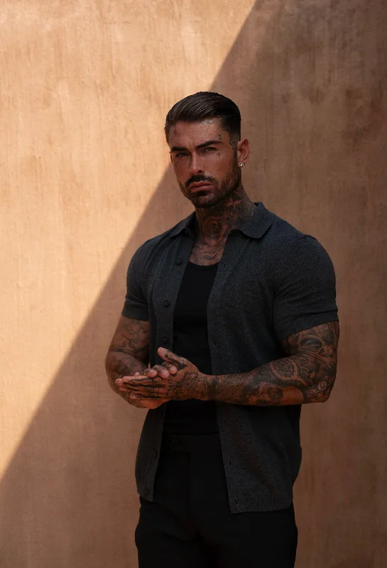 Get the latest styles in clothing – Shop now for unbeatable deals. Father Sons Classic Plain Charcoal Knitted Button Through Polo Short Sleeve - FSN160 Get the latest styles in clothing – Shop now for unbeatable deals. Father Sons Classic Plain Charcoal Knitted Button Through Polo Short Sleeve - FSN160