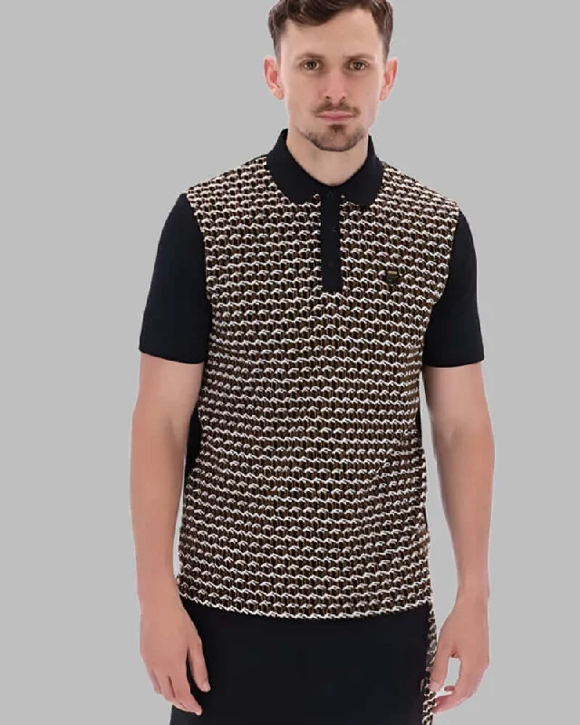 Get fresh fashion for less – Shop trendy clothing at discounted prices.  FILA SARO Geo Pattern Polo Black