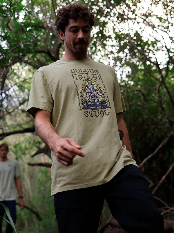 Get 25% off select men’s clothing when you shop online!  Farm to Yarn Caged Stone Short Sleeve Tee - Seagrass Green