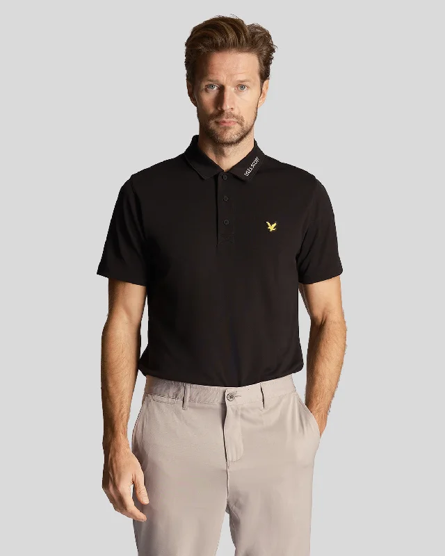 Golf Collar Logo Technical Polo Shirt