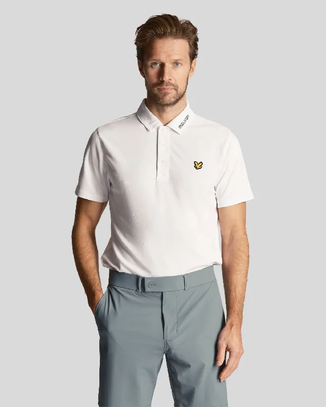 Golf Collar Logo Technical Polo Shirt