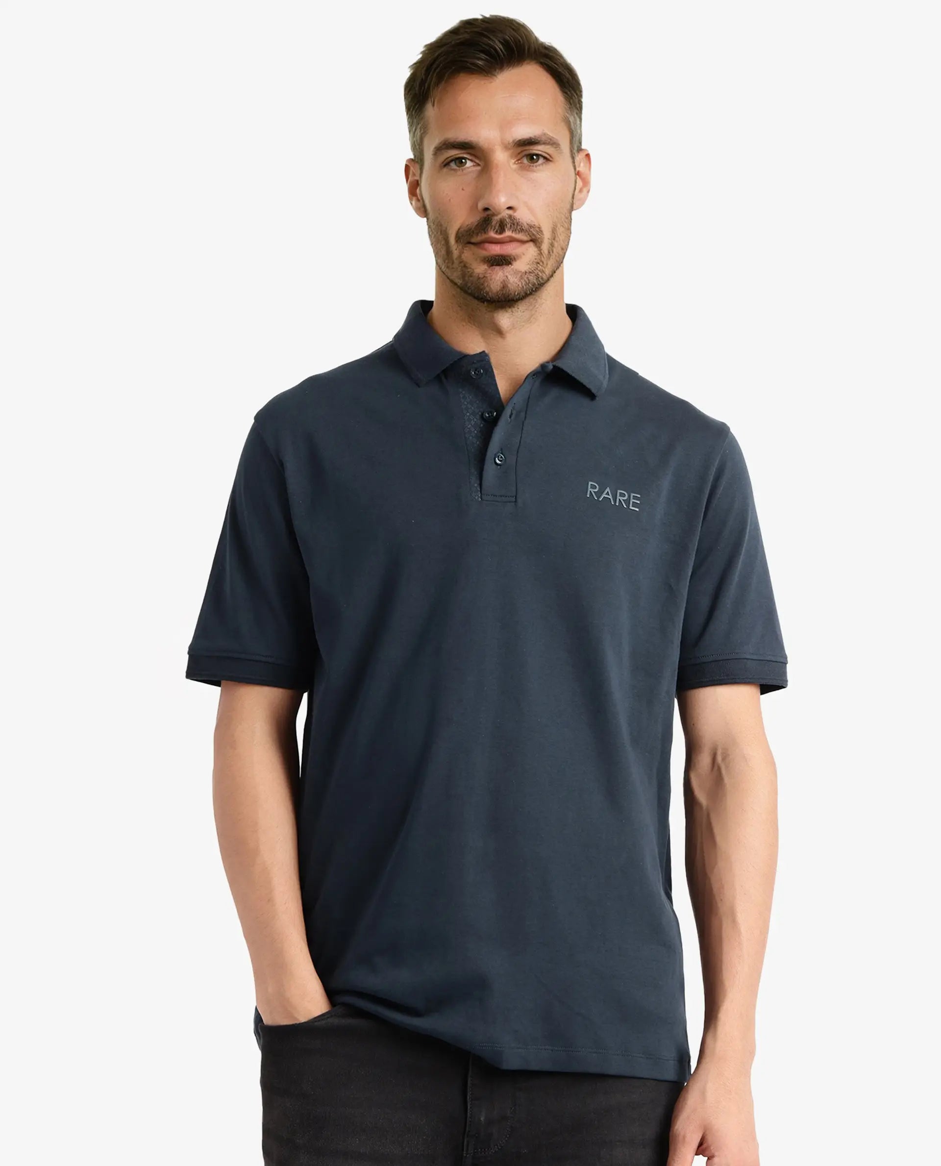 Shop men’s clothing now and enjoy amazing savings.  Rare Rabbit Men Laur Dark Green Short Sleeve Collared Neck Plain Polo