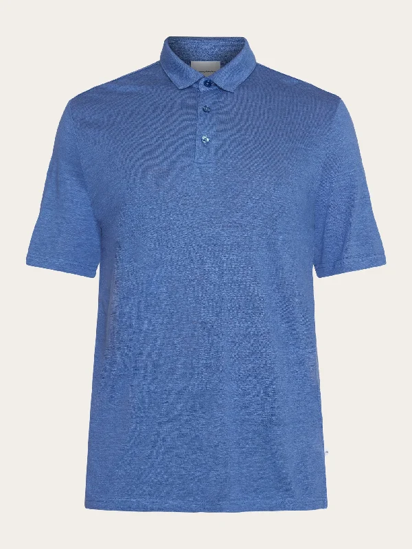 Linen polo - Moonlight Blue