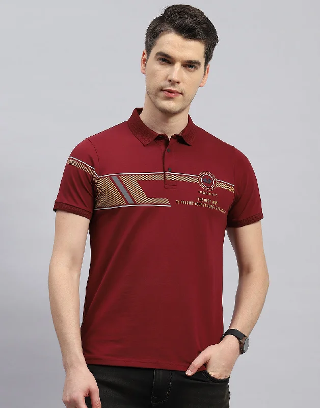 End-of-season sale – men’s clothing essentials up to 60% off! Men Maroon Printed Polo Collar Half Sleeve T-Shirt End-of-season sale – men’s clothing essentials up to 60% off! Men Maroon Printed Polo Collar Half Sleeve T-Shirt