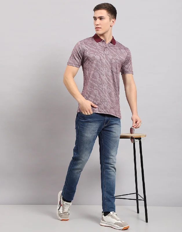 Exclusive online offer: Save 30% on all men's clothing. Men Maroon Stripe Polo Collar Half Sleeve T-Shirt Exclusive online offer: Save 30% on all men's clothing. Men Maroon Stripe Polo Collar Half Sleeve T-Shirt