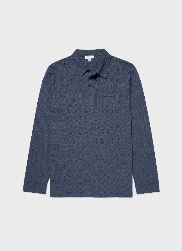 Save big on all types of clothing – Shop the sale now! Men's Long Sleeve Riviera Polo Shirt in Slate Blue Save big on all types of clothing – Shop the sale now! Men's Long Sleeve Riviera Polo Shirt in Slate Blue