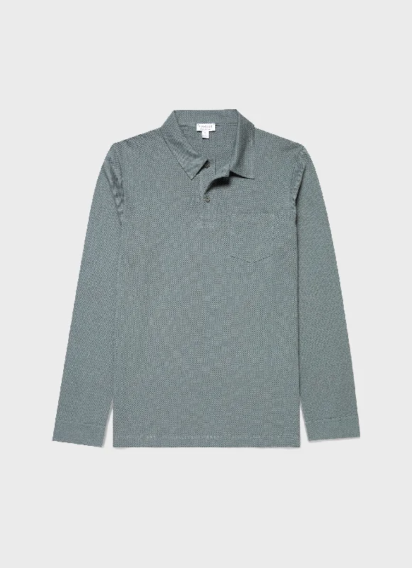 Bundle and save: Shop men’s fashion and enjoy exclusive discounts. Men's Long Sleeve Riviera Polo Shirt in Smoke Green Bundle and save: Shop men’s fashion and enjoy exclusive discounts. Men's Long Sleeve Riviera Polo Shirt in Smoke Green
