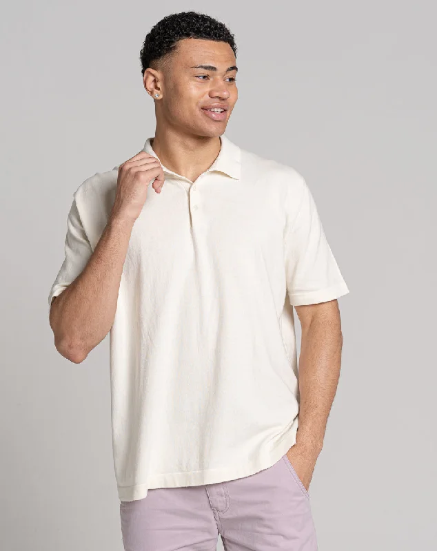 Get 20% off your first order of men’s fashion. ESSENTIAL OVERSIZED SHORT SLEEVE KNITTED POLO | ECRU Get 20% off your first order of men’s fashion. ESSENTIAL OVERSIZED SHORT SLEEVE KNITTED POLO | ECRU