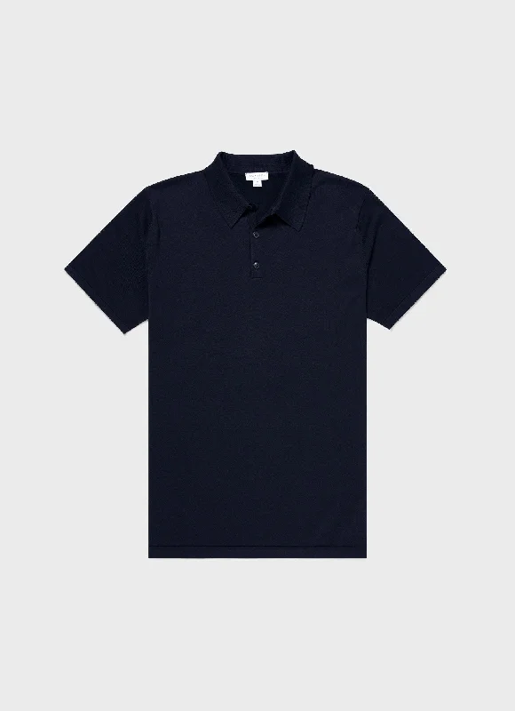 Shop stylish clothing for less – Great deals this week only.  Men's Sea Island Cotton Polo Shirt in Light Navy