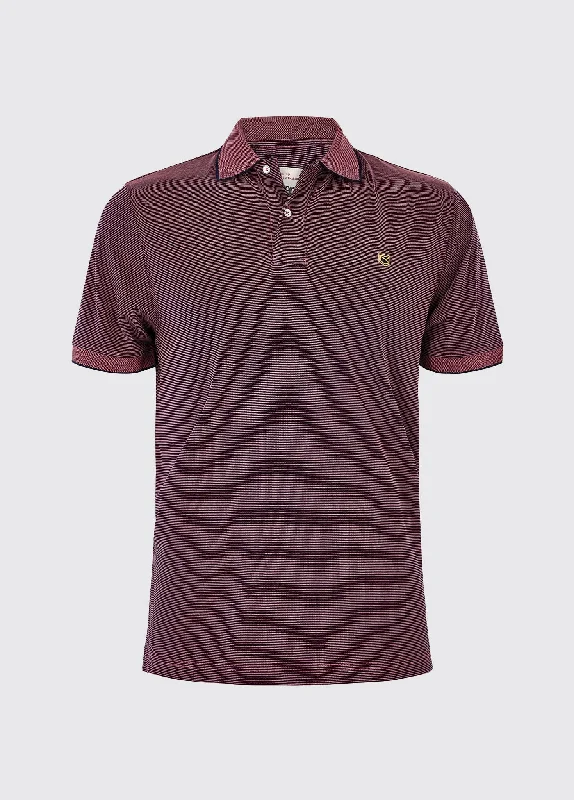 Massive discounts on all clothing items – Shop now for the best prices.  Mullaghmore Striped Polo - Ruby