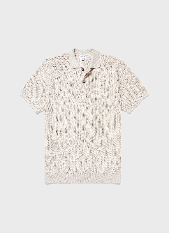 Get ready for your next season with amazing savings on all clothing. Men's Textured Knit Polo Shirt in Ecru Get ready for your next season with amazing savings on all clothing. Men's Textured Knit Polo Shirt in Ecru