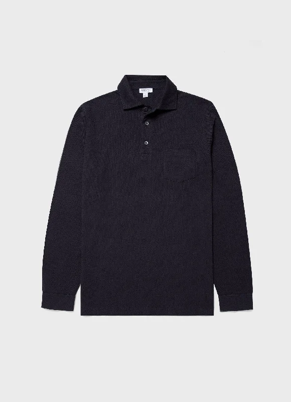 Get trendy clothes for less – Big savings on fashion basics! Men's WM Brown Long Sleeve Polo Shirt in Navy Get trendy clothes for less – Big savings on fashion basics! Men's WM Brown Long Sleeve Polo Shirt in Navy