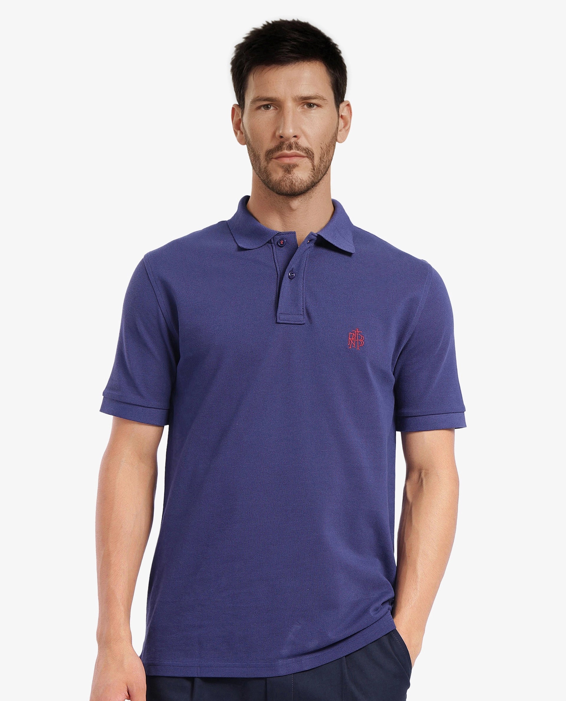 Get trendy clothes for less – Big savings on fashion basics! Rare Rabbit Men Pare-1 Dark Blue Cotton Fabric Short Sleeve Collared Neck Regular Fit Printed Polo Get trendy clothes for less – Big savings on fashion basics! Rare Rabbit Men Pare-1 Dark Blue Cotton Fabric Short Sleeve Collared Neck Regular Fit Printed Polo