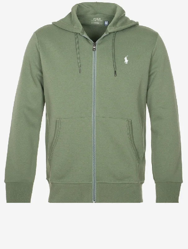 Full Zip Hoodie Dark Sage