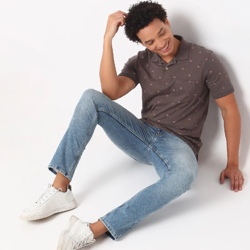 Buy more, save more –  Regular Fit Printed Polo T-Shirt