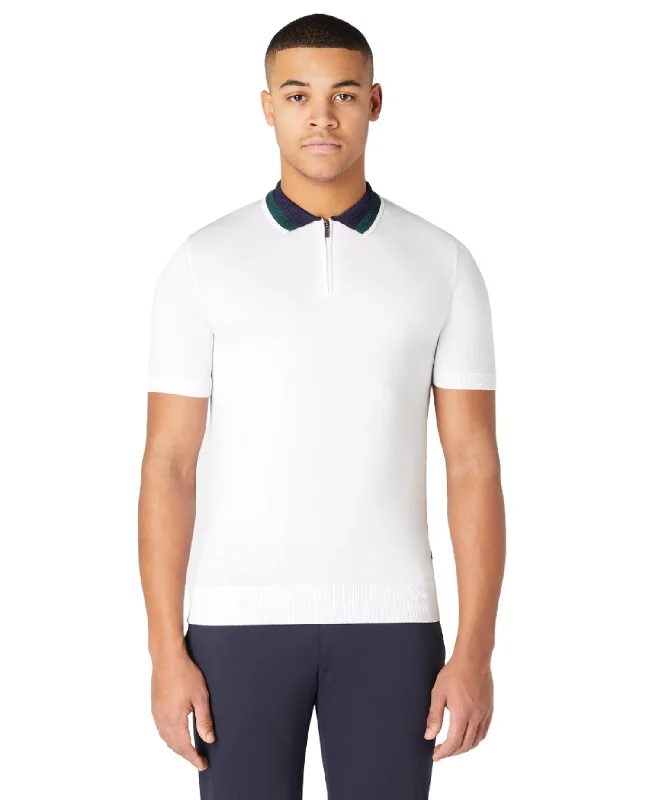 Shop exclusive offers on men’sapparel   ID70248-Remus White Zip Polo