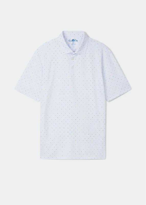 Shop clothing essentials at a fraction of the price –  Shalford Performance Polo Shirt with Blue Print Design