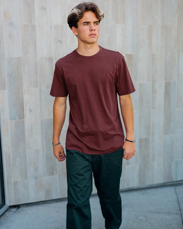 Solid Short Sleeve Tee - Merlot