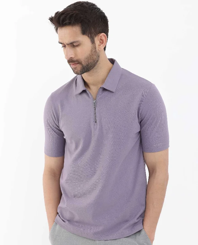 Update your look for less with men’s clothing on sale. Rare Rabbit Mens Stan-2 Dusky Purple Cotton Lycra Fabric Short Sleeve Zipper Closure Solid Polo T-Shirt Update your look for less with men’s clothing on sale. Rare Rabbit Mens Stan-2 Dusky Purple Cotton Lycra Fabric Short Sleeve Zipper Closure Solid Polo T-Shirt