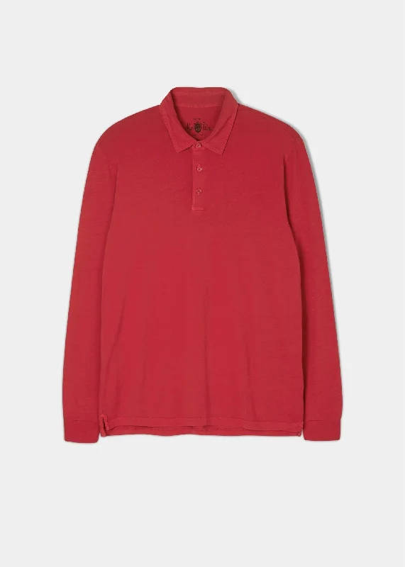 Limited-time discounts on clothing you’ll love Storwood Long Sleeve Polo Shirt In Rosso Limited-time discounts on clothing you’ll love Storwood Long Sleeve Polo Shirt In Rosso