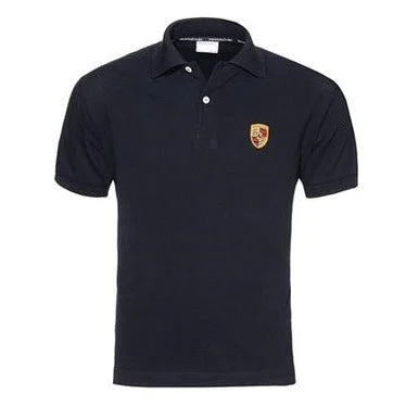 Porsche Crest Men's Polo Shirt - Black