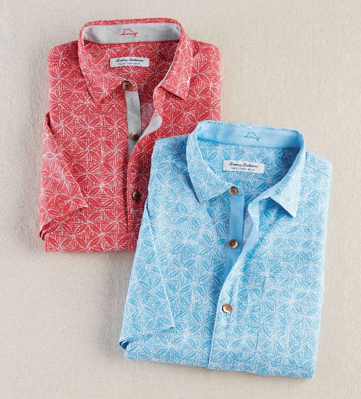 Don’t miss out – Limited-time   Tommy Bahama Coconut Point Fleur De Geo Camp Shirt