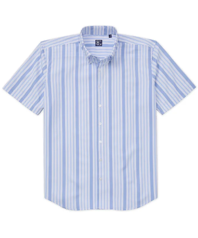 Time to shop! Men’s clothing deals you can’t resist.  Westport No-Tuck Short Sleeve 'Thick & Thin' Multi Stripe Print Sport Shirt