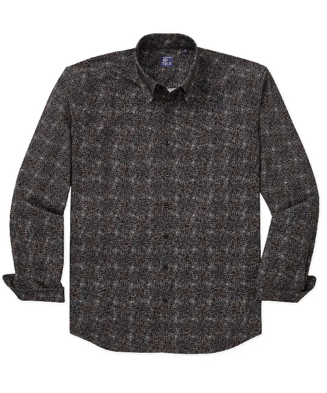 Shop affordable clothing for all occasions –  Westport No-Tuck Long Sleeve Button Under Spread Collar Stretch Performance 'Smoky Haze' Print Sport Shirt
