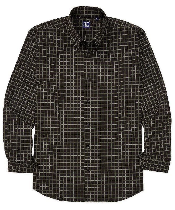 Shop men’s  clothing for all seasons – Save big today!  Westport No-Tuck Long Sleeve Button Down Collar Stretch Performance Grid Check Print Sport Shirt