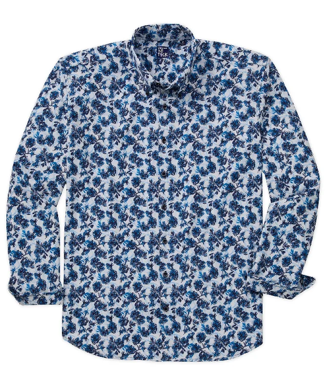 Exclusive online discounts – Shop clothing for every occasion!  Westport No-Tuck Long Sleeve Button Down Collar Stretch Performance Floral Print Sport Shirt