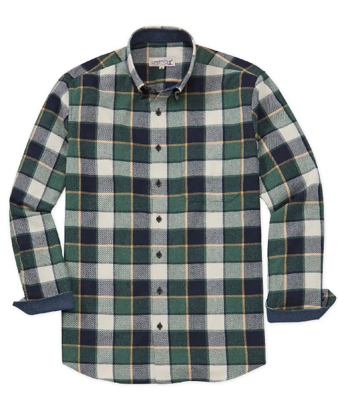 Westport Lifestyle Long Sleeve Button Down Collar Flannel Sport Shirt