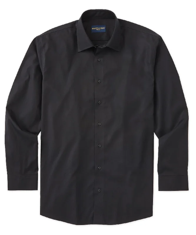 Wilkes & Riley Tailored Fit Poplin Spread Collar Dress Shirt